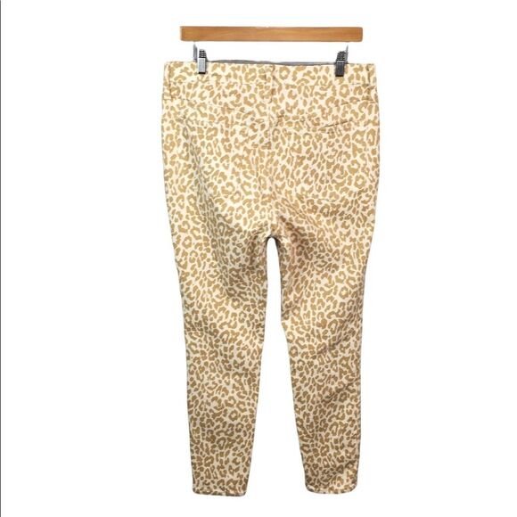 WJ265 Women’s J. Crew 10” High Rise Skinny Toothpick Cheetah Print Jeans 31 - Picture 4 of 5